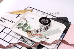 OFF White Belt 100-200cm Street Style Canvas Men's Belt Industrial Letters Canvas Belts Women Men Punk Embroidery Waist Strap