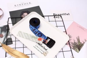 OFF White Belt 100-200cm Street Style Canvas Men's Belt Industrial Letters Canvas Belts Women Men Punk Embroidery Waist Strap