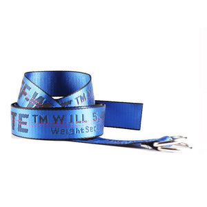 OFF White Belt 100-200cm Street Style Canvas Men's Belt Industrial Letters Canvas Belts Women Men Punk Embroidery Waist Strap