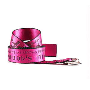 OFF White Belt 100-200cm Street Style Canvas Men's Belt Industrial Letters Canvas Belts Women Men Punk Embroidery Waist Strap