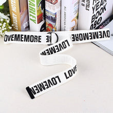 Load image into Gallery viewer, Fashion Letter Waist Band Waist Belt Boys Girls Trendy Canvas Multi-colors Waist Belt Women's Cool Waist Belt Round Hasp