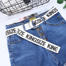 Load image into Gallery viewer, Fashion Letter Waist Band Waist Belt Boys Girls Trendy Canvas Multi-colors Waist Belt Women's Cool Waist Belt Round Hasp