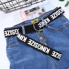 Load image into Gallery viewer, Fashion Letter Waist Band Waist Belt Boys Girls Trendy Canvas Multi-colors Waist Belt Women's Cool Waist Belt Round Hasp