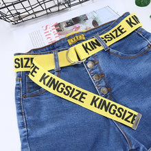 Load image into Gallery viewer, Fashion Letter Waist Band Waist Belt Boys Girls Trendy Canvas Multi-colors Waist Belt Women's Cool Waist Belt Round Hasp