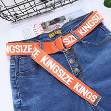 Load image into Gallery viewer, Fashion Letter Waist Band Waist Belt Boys Girls Trendy Canvas Multi-colors Waist Belt Women's Cool Waist Belt Round Hasp